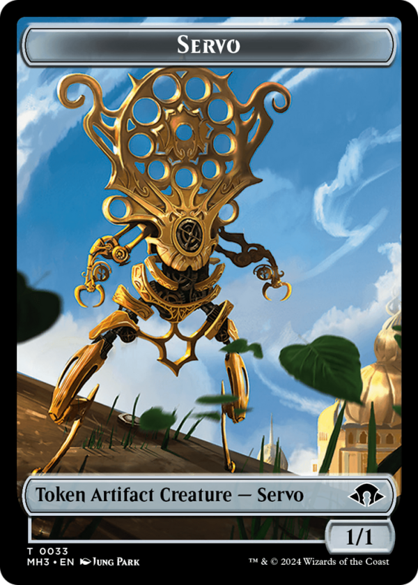 Phyrexian Myr (Ripple Foil)    Servo Double-Sided Token [Modern Horizons 3 Commander Tokens] Hot on Sale - Image 2
