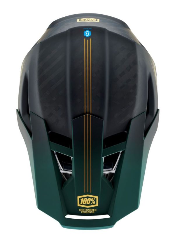 100% Aircraft 2 Helmet - Carbon Gold-Forest - 2022 Online Sale - Image 4